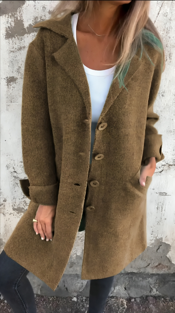 Seraphina Wool-Blend Long Coat