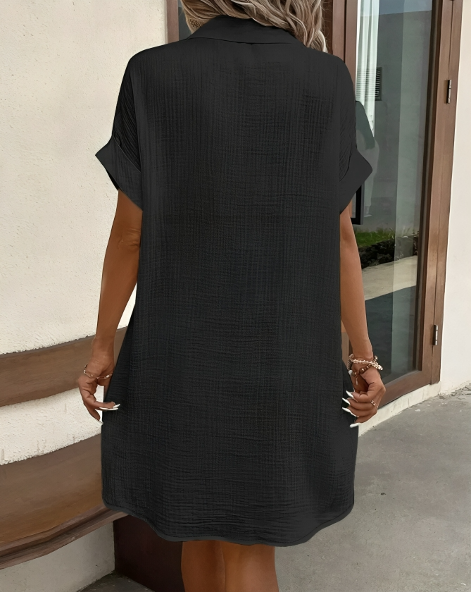 Elara Breezy Button-Down Dress