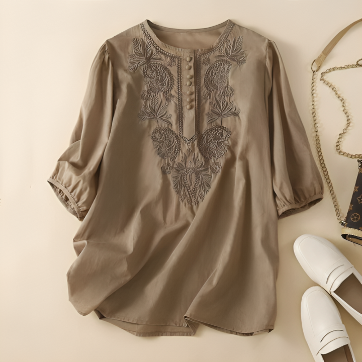 Alina Embroidered Boho Blouse