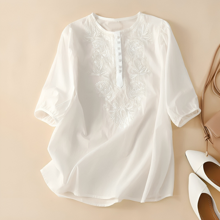 Alina Embroidered Boho Blouse