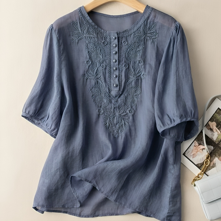 Alina Embroidered Boho Blouse