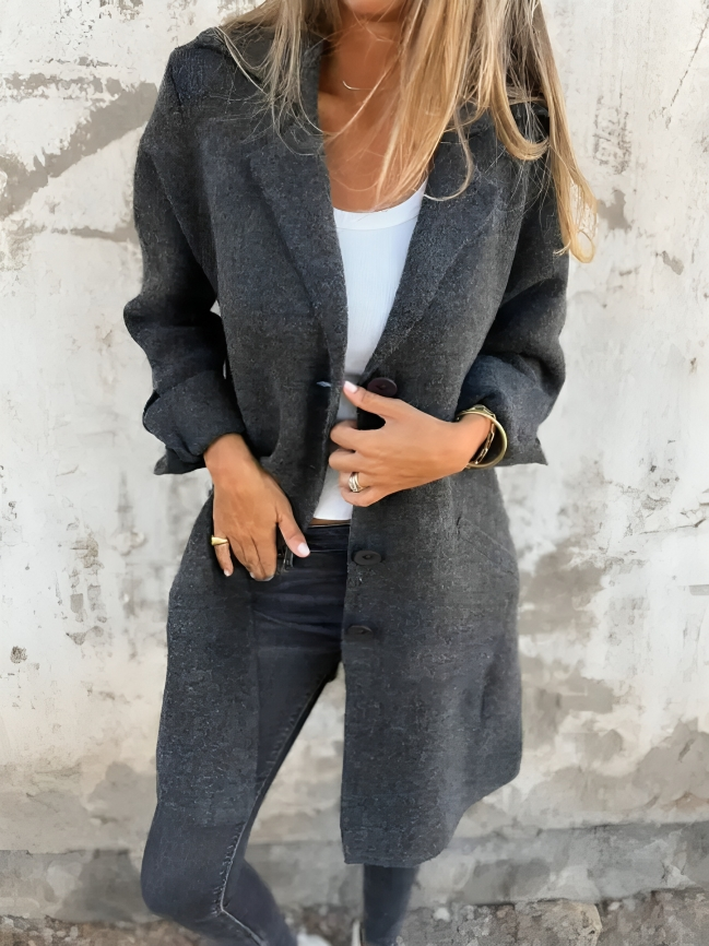 Seraphina Wool-Blend Long Coat