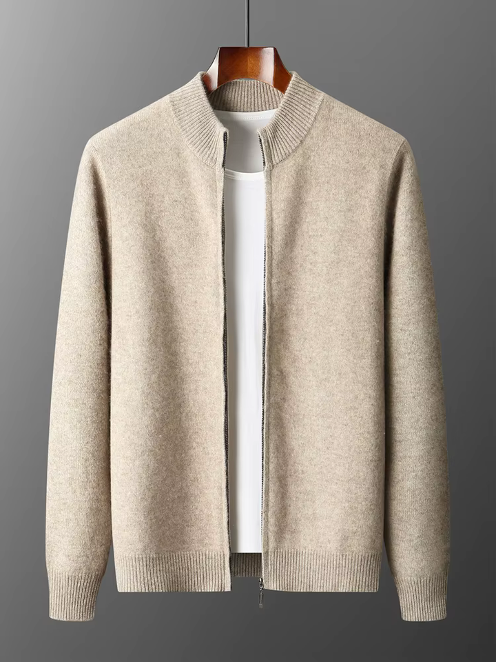 Isadora Cashmere Zip-Up Cardigan