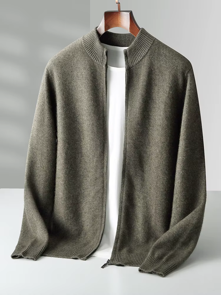 Isadora Cashmere Zip-Up Cardigan