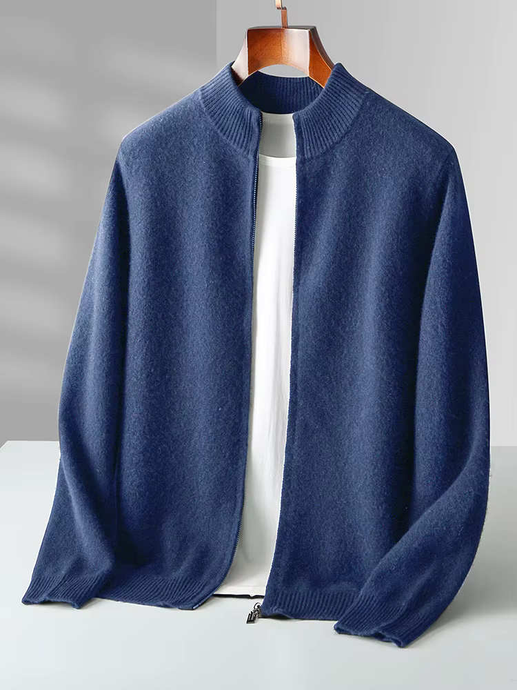 Isadora Cashmere Zip-Up Cardigan